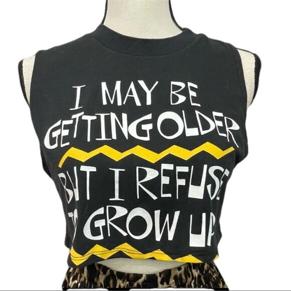 VINTAGE Graphic Crop Tank Top Tee ONE OF A KIND! - Picture 1 of 9